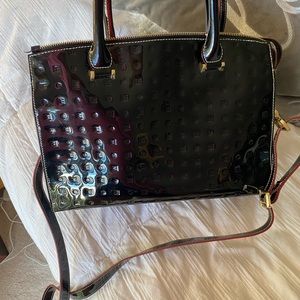 Arcadia Black patent purse